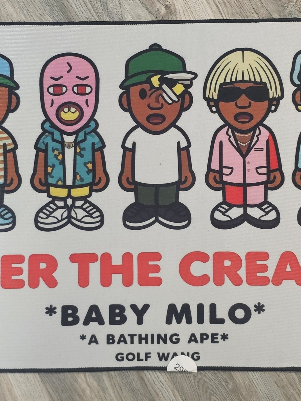 Baby Milo x A Bathing Ape Graphic Rug — Pink & Red Characters
